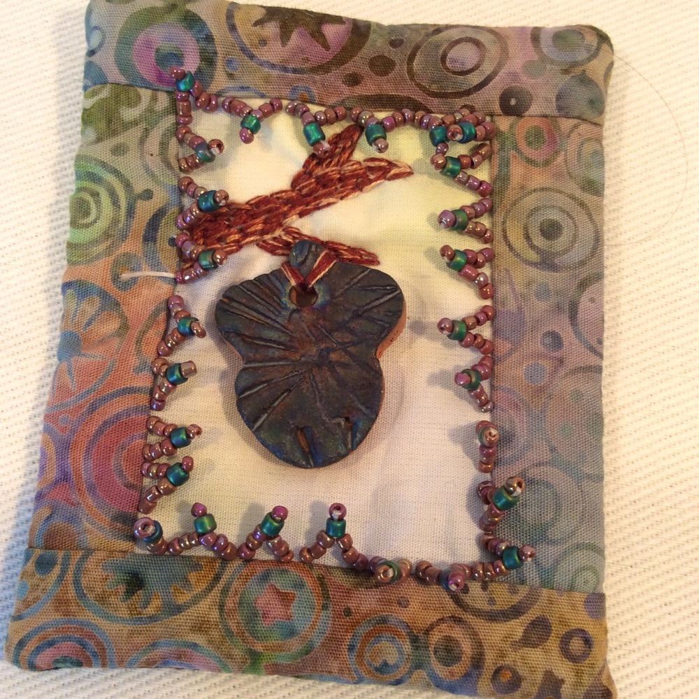 Boutique: Raku clay acorn pin brooch